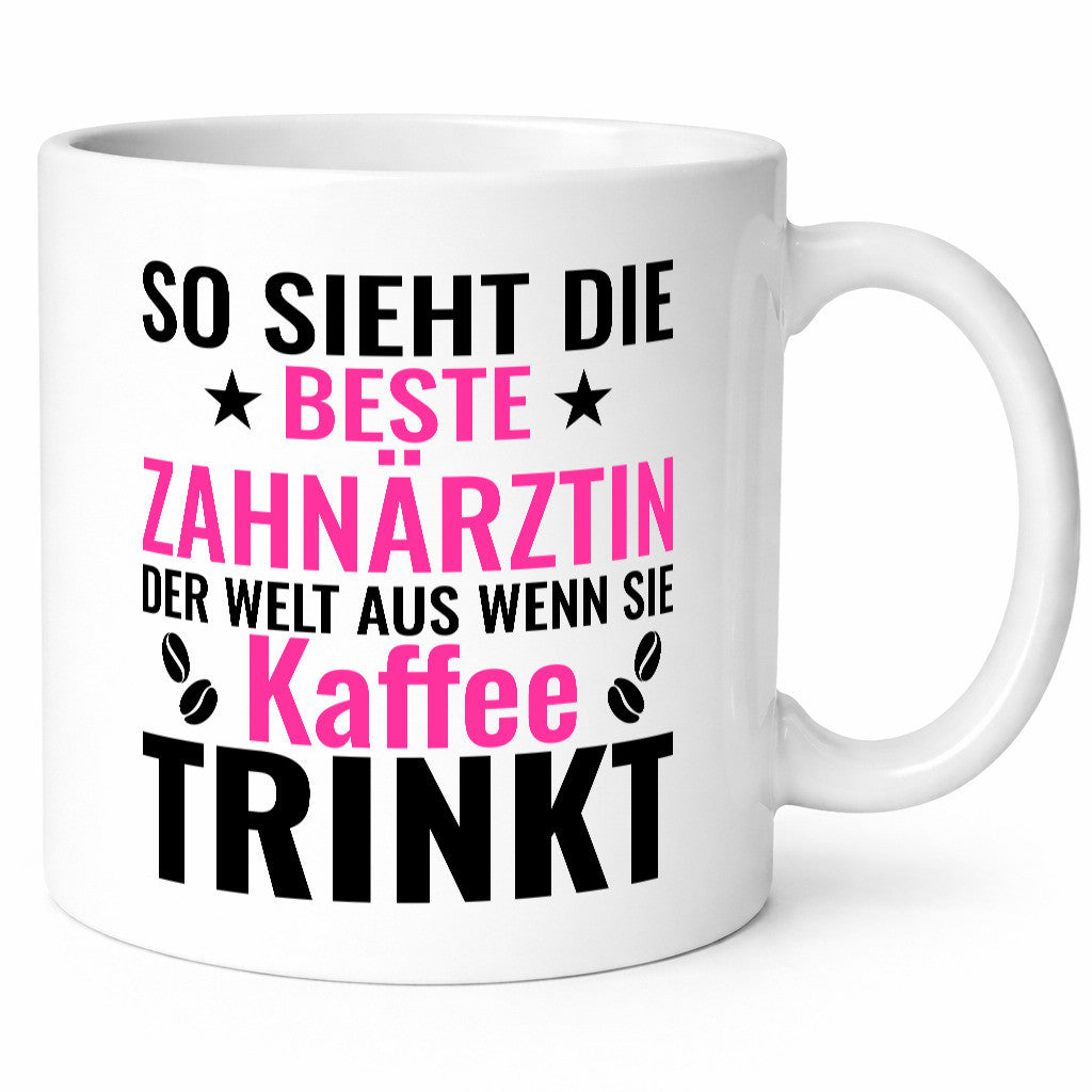 Kaffee trinkt: Zahnärztin | Zahnmedizin Beruf Geschenk Arbeit Kollegen Büro