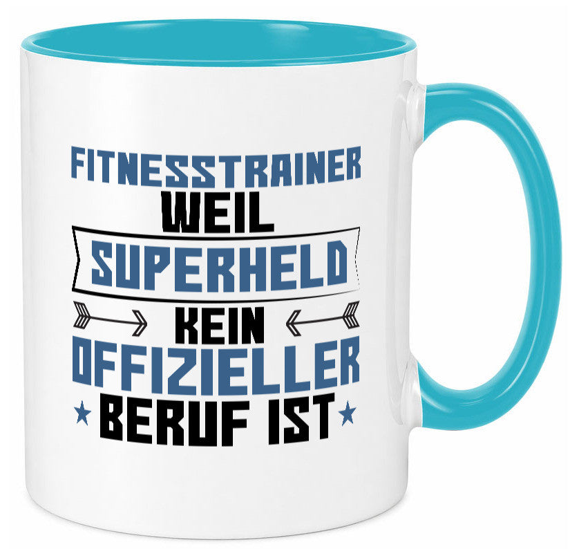 Superheld Fitnesstrainer | Personal Trainer Sport Geschenkidee Humor Tasse
