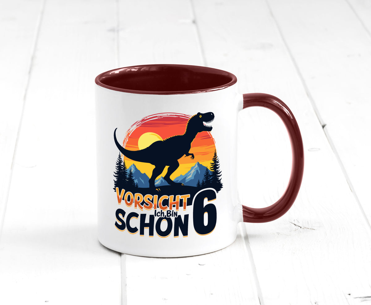 6. Geburtstag | 6 Jahre Dinosaurier Geschenkidee Humor Tasse