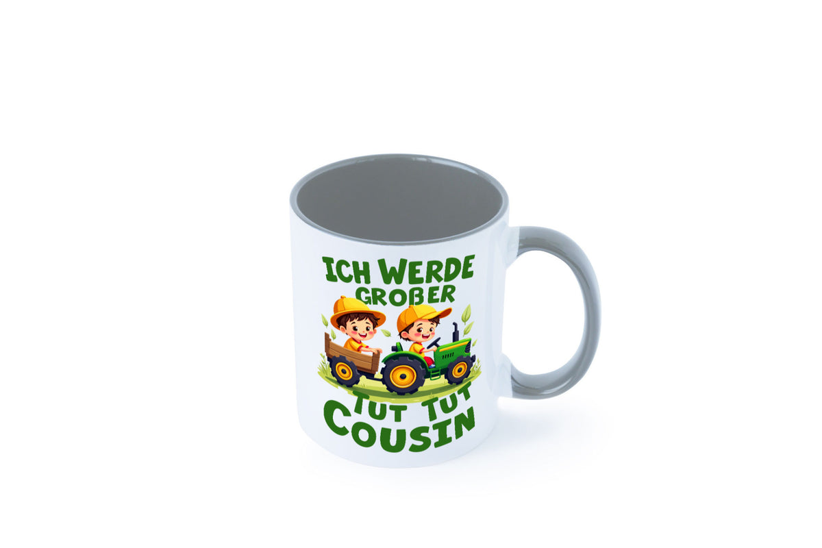 Ich werde Großer Cousin | Familie Bauer lustiger Spruch Geschenk Geschenkidee Tasse
