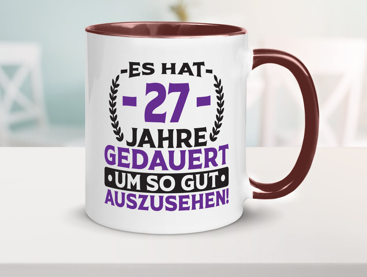 27 Jahre gedauert um so gut auszusehen | 27. Geburtstag v2 Geschenkidee Humor Tasse
