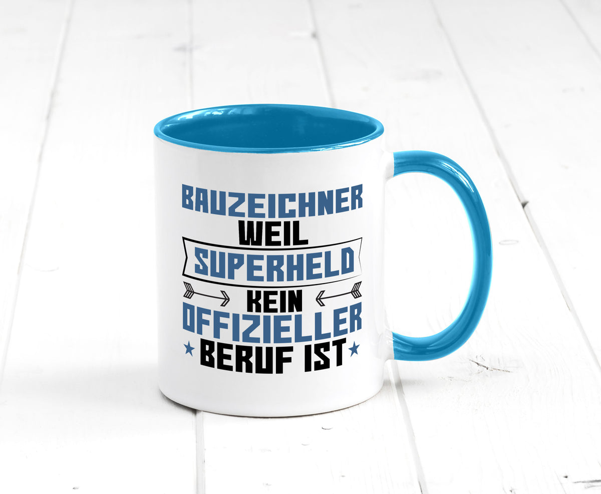 Superheld Bauzeichner | Zeichner Geschenk Humor Geschenkidee lustiger Spruch Tasse