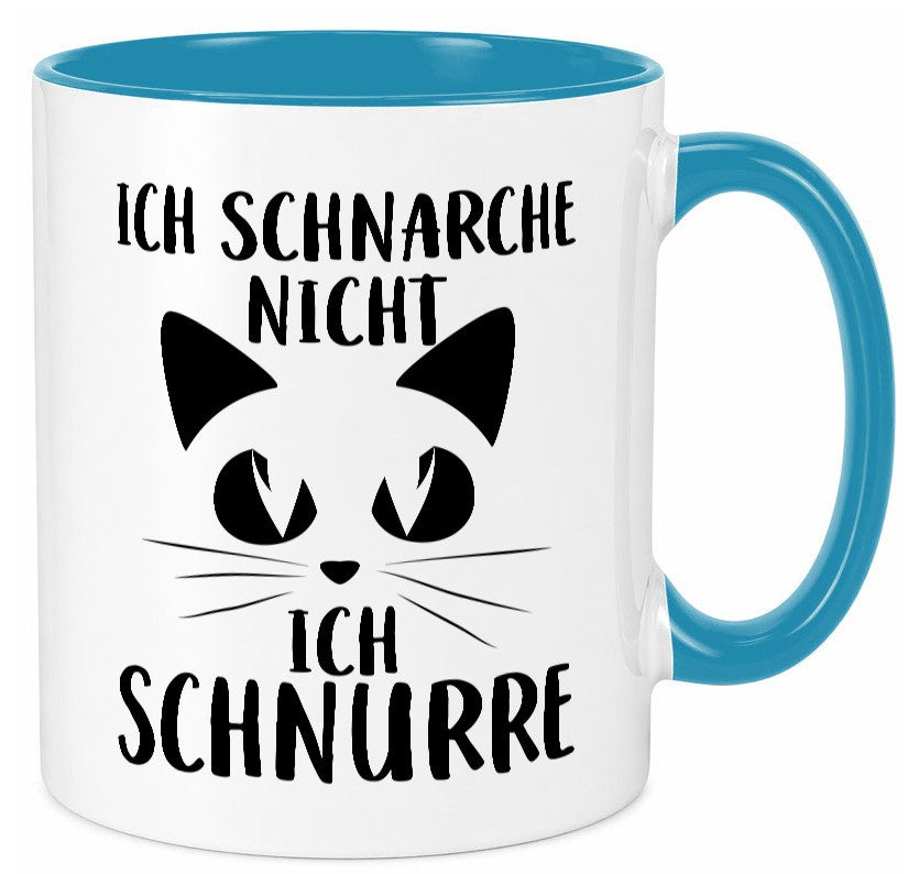 Nicht schnarchen, schnurren | Katze Schnurrhaare Augen Geschenkidee Tasse