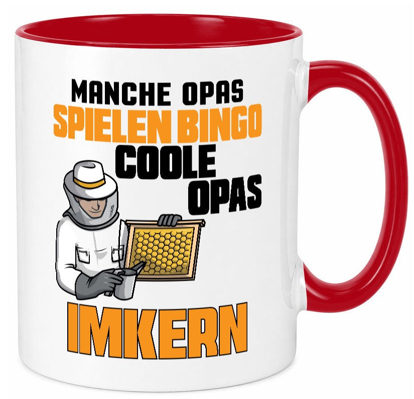 Opas spielen Bingo, coole imkern | Opa Imker| Honig lustig Familie Geschenkidee Tasse