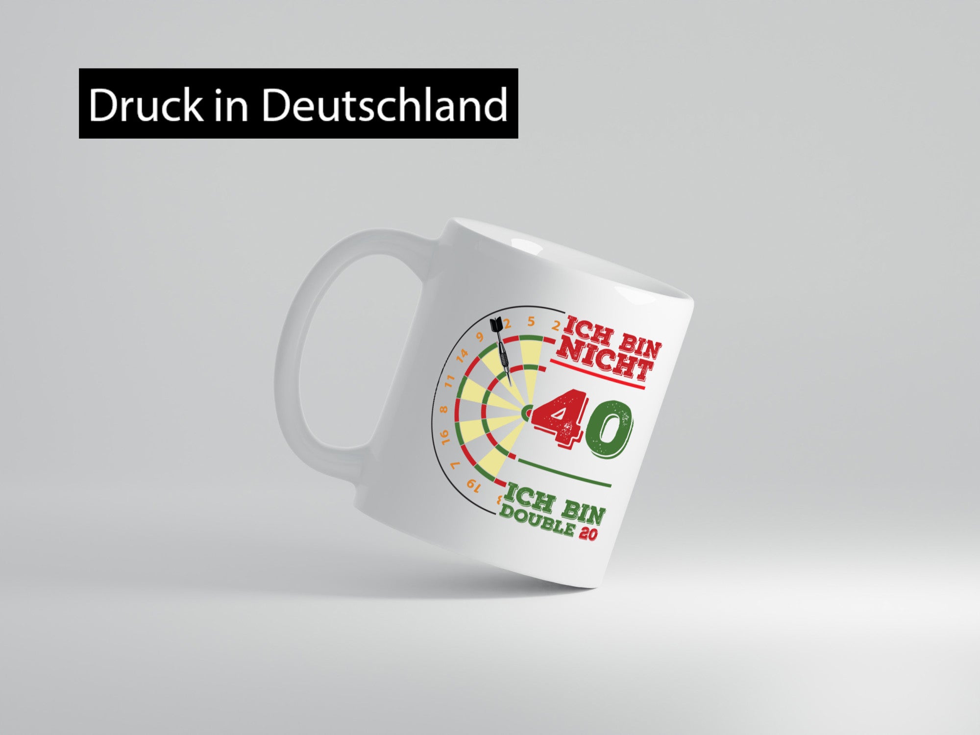 Ich bin nicht 40 double 80 | Dart spieler Geschenkidee Humor Tasse