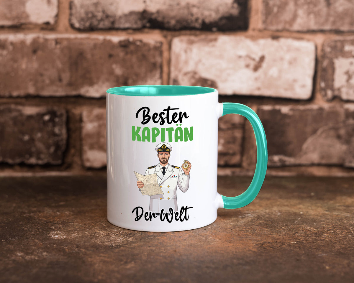Bester Kapitän | Schiffskapitän Schiff v2 Geschenk Humor Geschenkidee lustiger Tasse