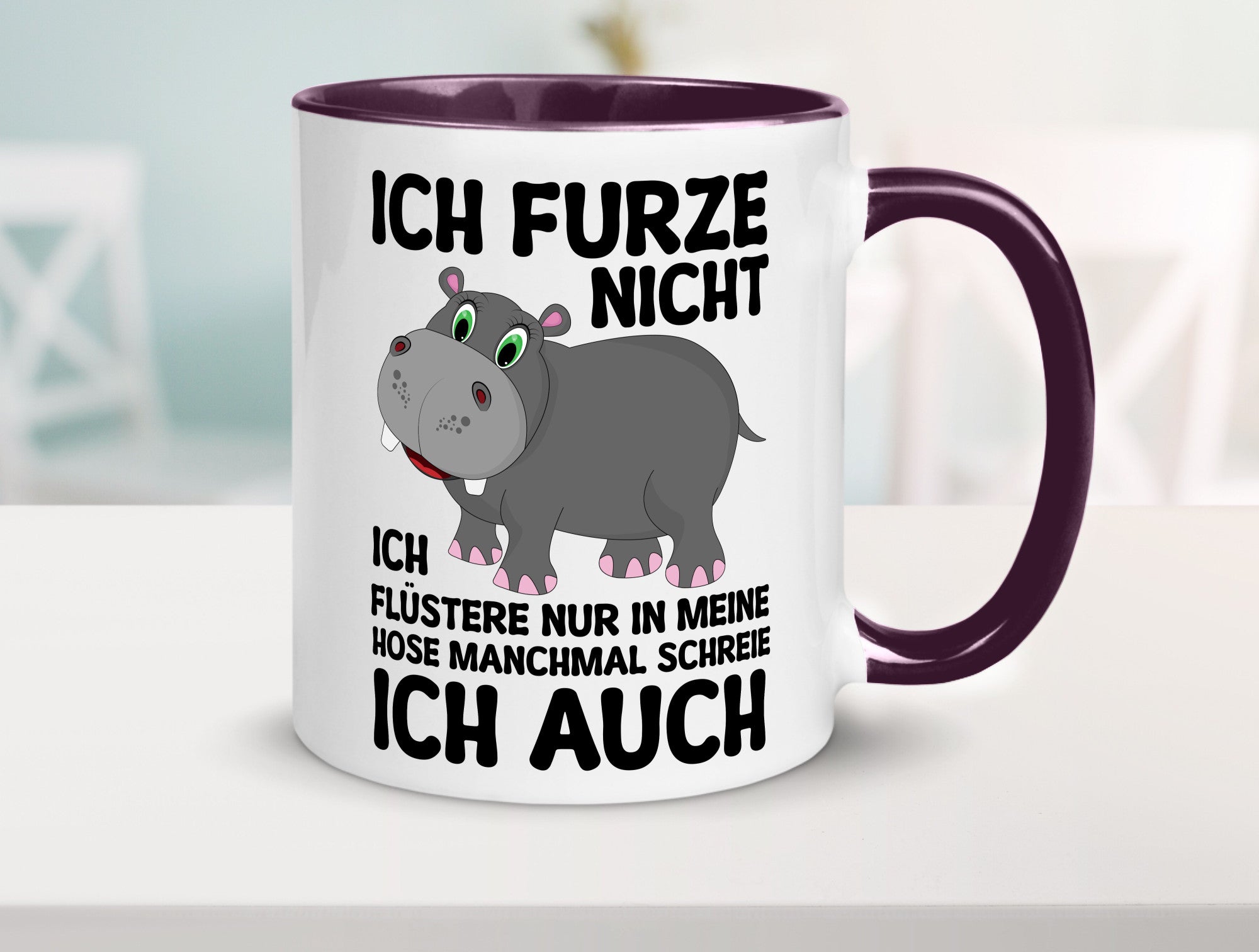 Ich furze nicht | furznilpferd v2 Humor Geschenkidee Tasse