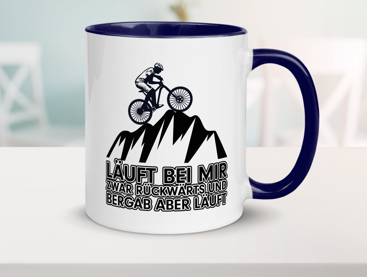 Läuft bei mir | Pechvogel Tasse Radfahrer Statement Humor Geschenkidee