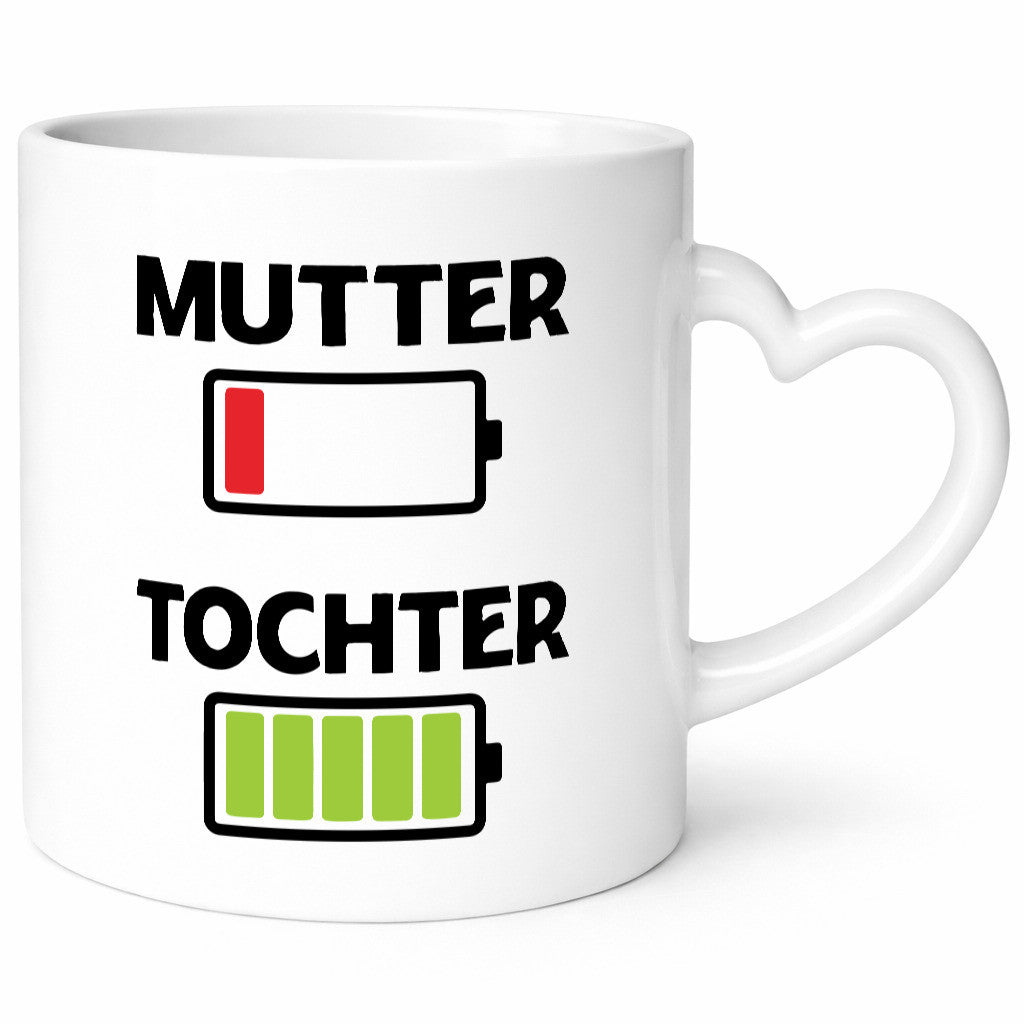 Mutter kaputt | Tocher mit viel Power Batterie leer lustig Familie Geschenkidee
