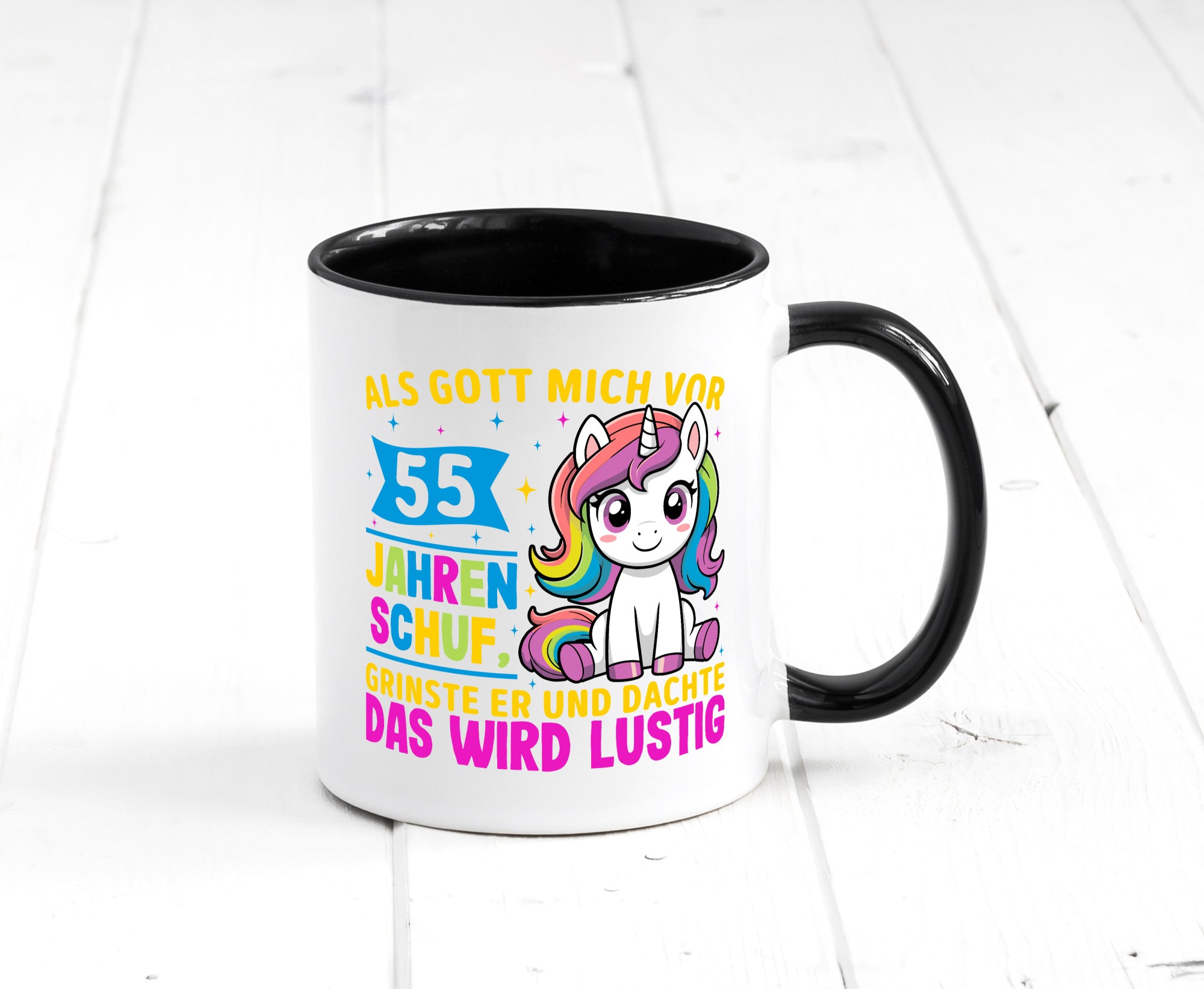 55. Geburtstag | Als Gott mich schuf 40 Jahre v2 lustiger Spruch Geschenk