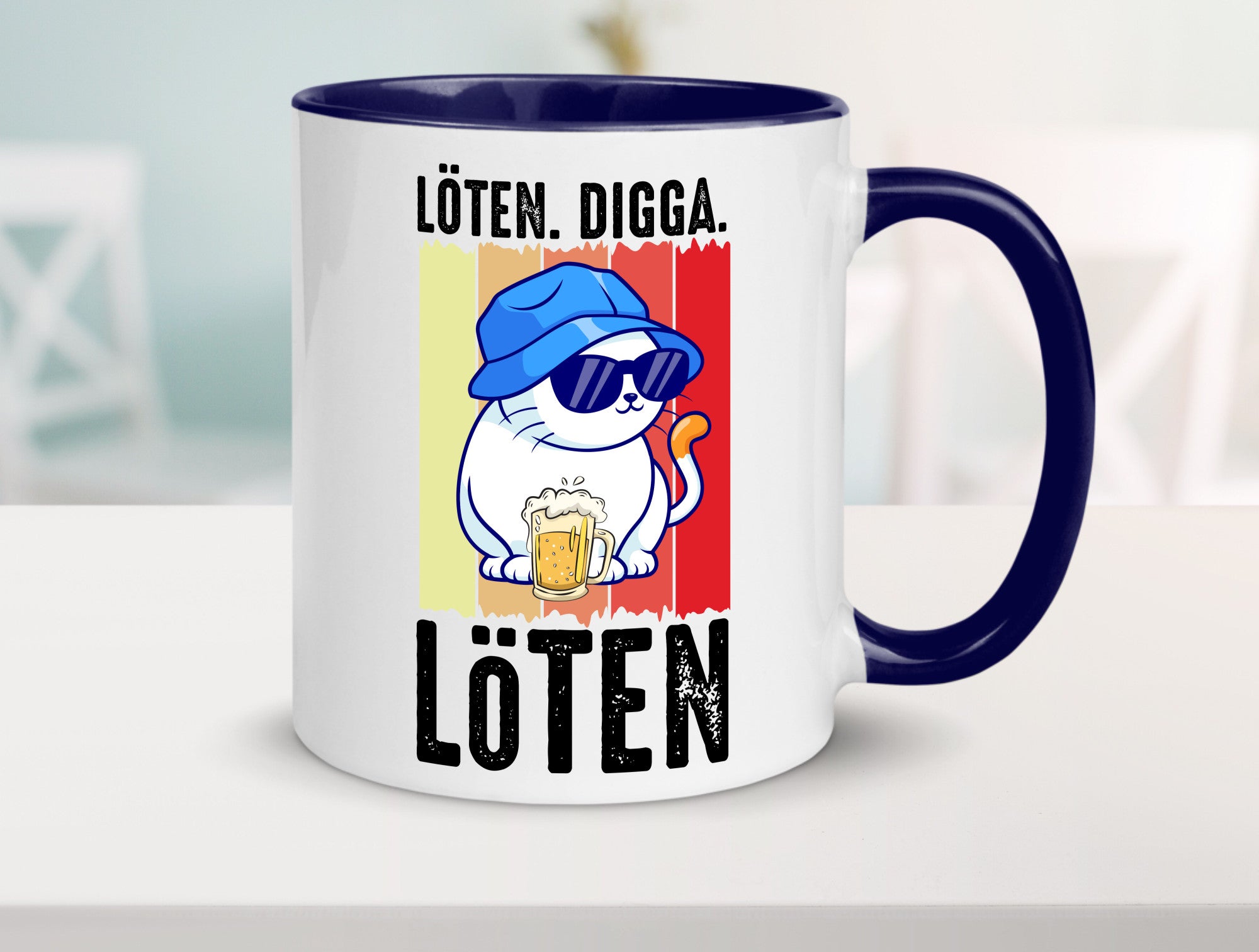 Löten Digga | Katze mit Bier Bierkatze Geschenk Tierliebhaber Humor lustiger