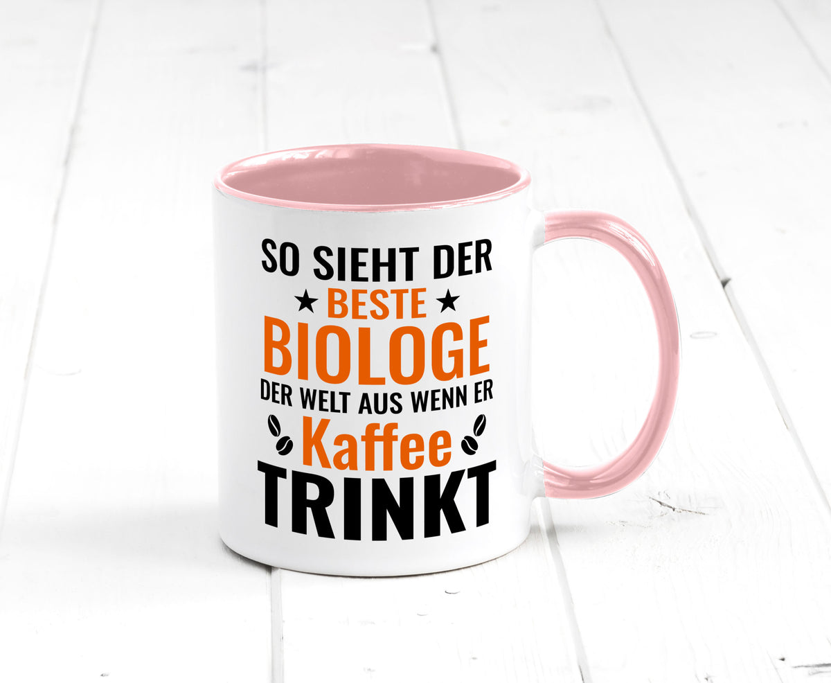 Kaffee trinkt: Biologe | Biologie Naturforscher Geschenk Humor Geschenkidee Tasse