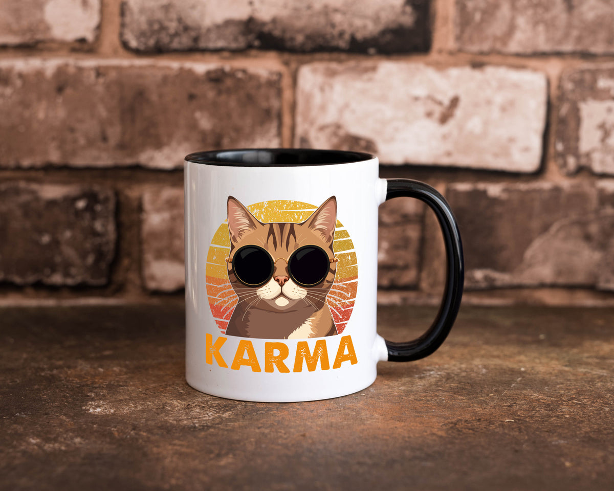 Vintage Katze | Karna Coole lustiger Spruch Geschenk Tierliebhaber Humor Tasse