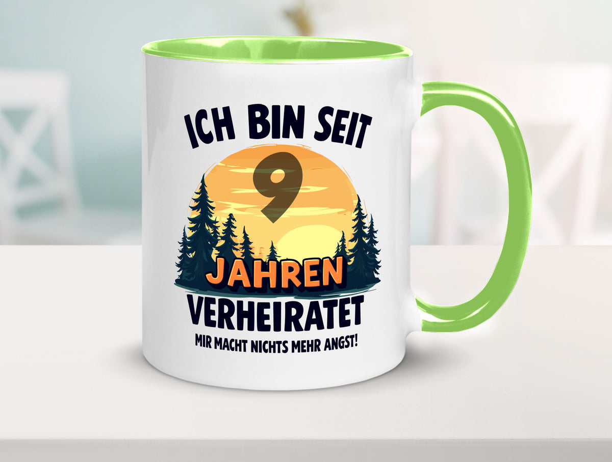 Ich bin Verheiratet | 9. Hochzeitstag Ehepaar v2 Geschenkidee Humor Tasse
