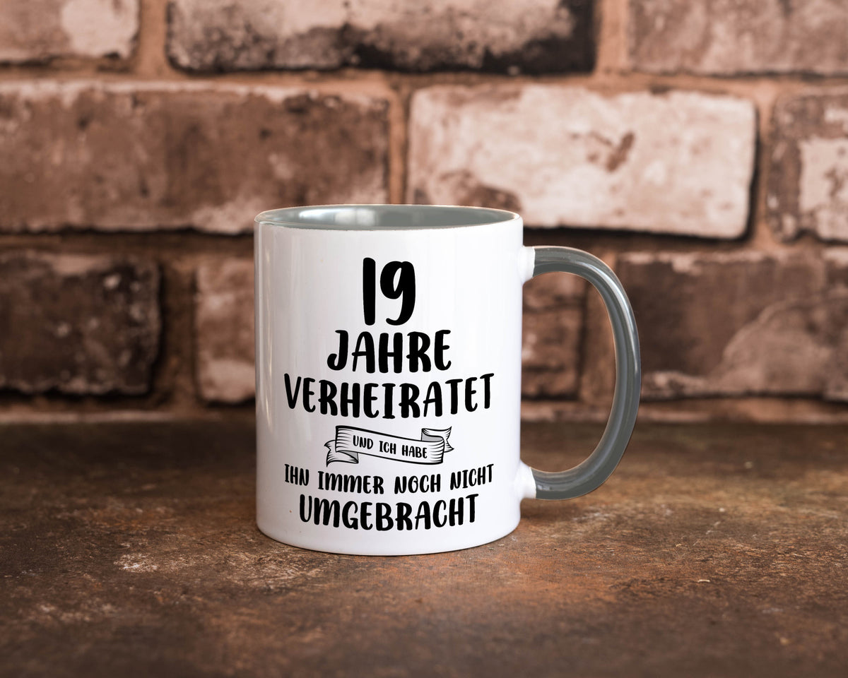 19 Jahre Verheiratet, immer noch am Leben! lustig Humor Geschenkidee Geschenk Tasse