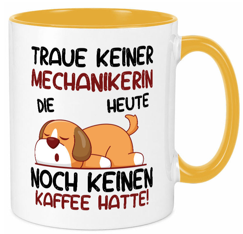 Traue keiner Mechanikerin | KFZ Humor Geschenkidee Tasse