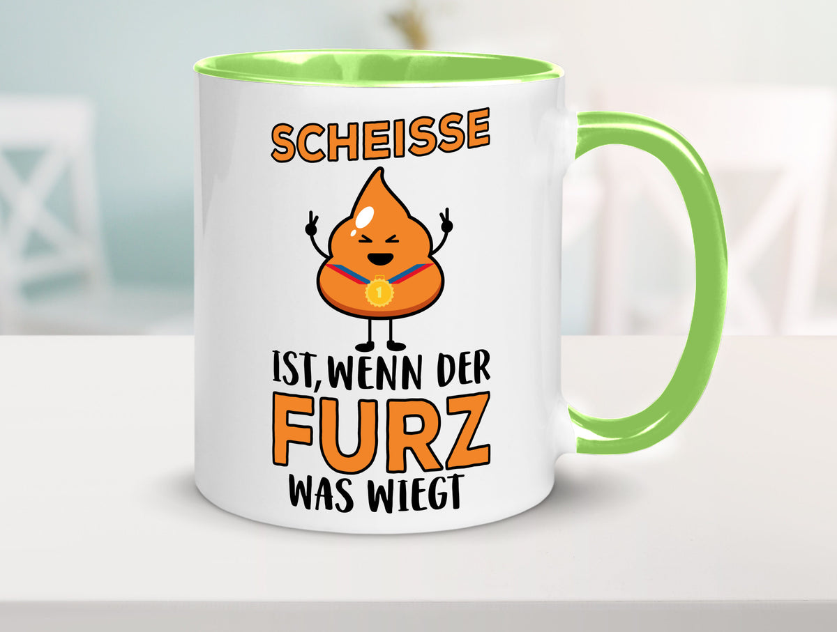 Scheisse ist lustiger Spruch Geschenk Humor Geschenkidee Tasse