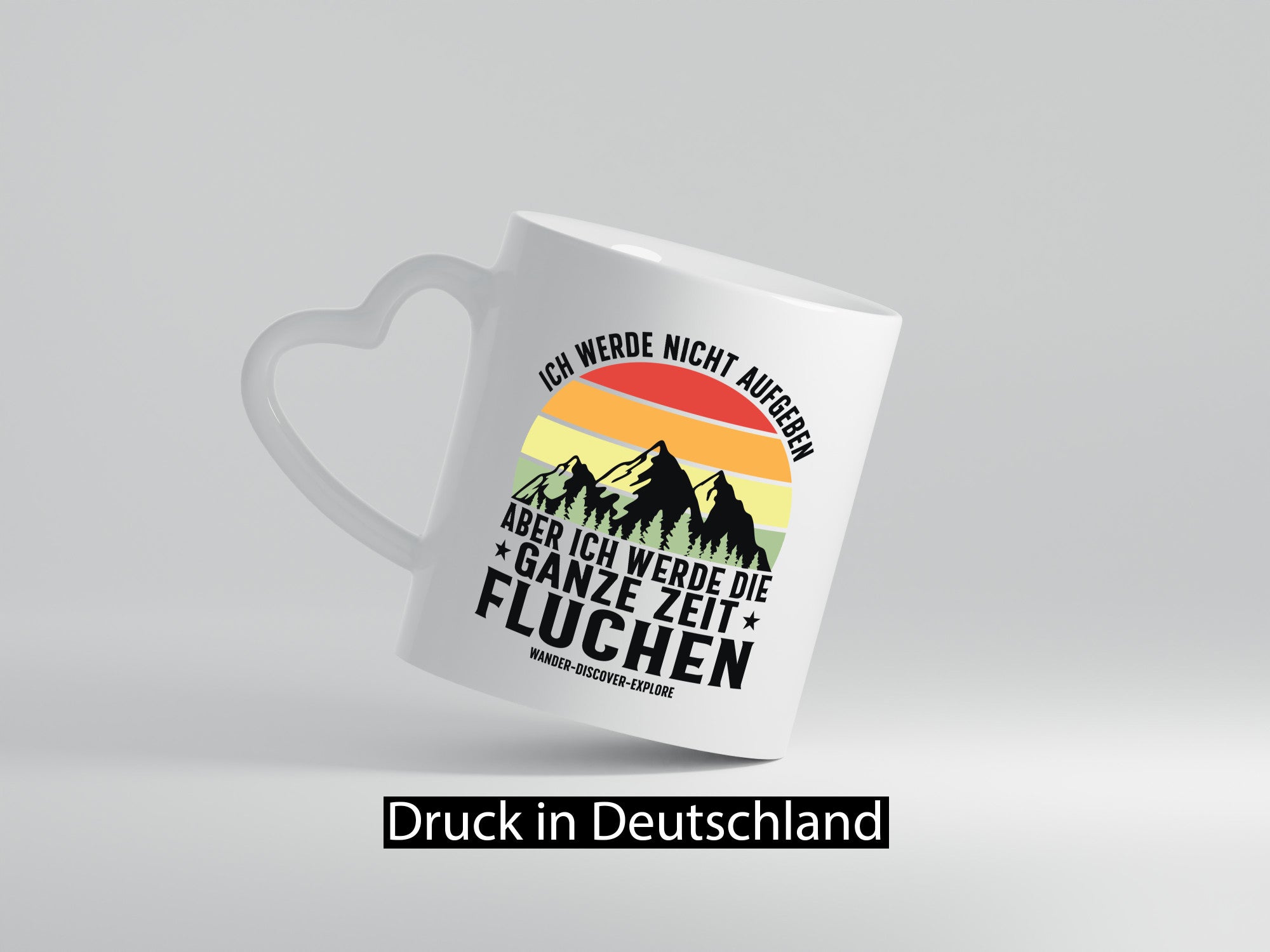 Nicht aufgeben, fluchen | Berge Sternen| Pfeile v2 lustig Humor Geschenkidee