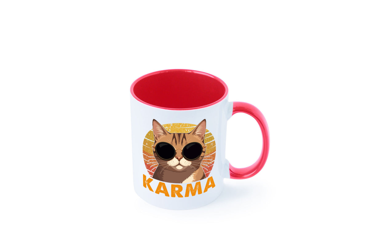 Vintage Katze | Karna Coole lustiger Spruch Geschenk Tierliebhaber Humor Tasse