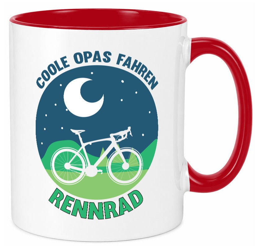 Coole Opas fahren Rennrad | Mond Landschaft Geschenk Familie Geschenkidee