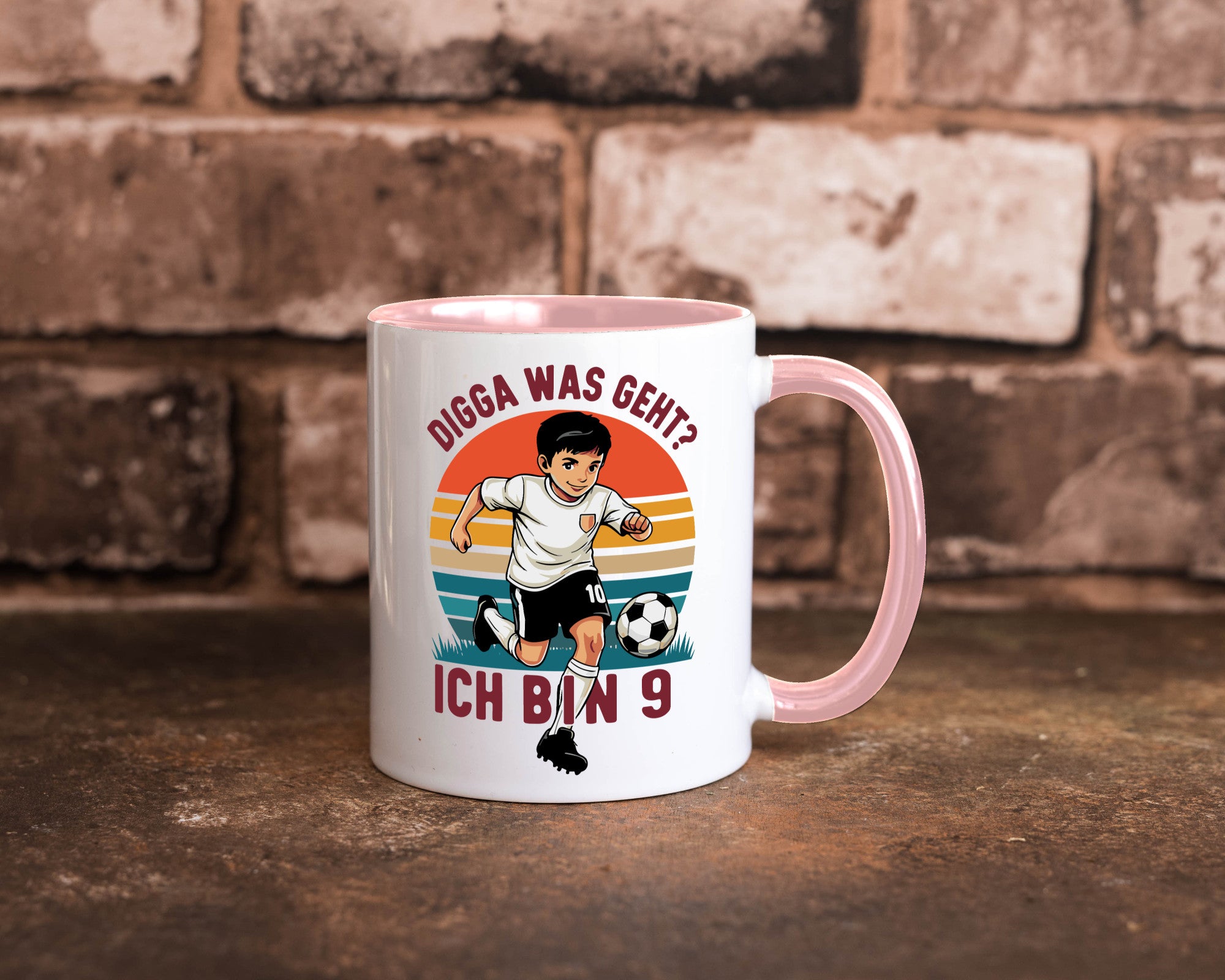 9 Geburtstag | Jahre Digga was geht ab Fußball lustig Geschenkidee Geschenk
