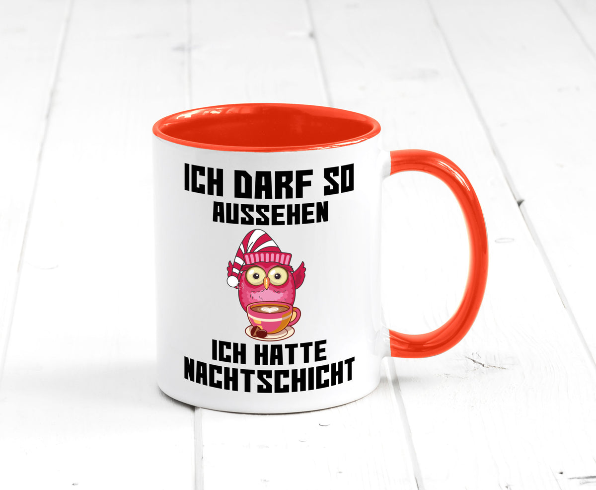 Nachtschicht Eule | Spruch Arbeit müde Nachtjob Geschenkidee Kollegen Büro Tasse