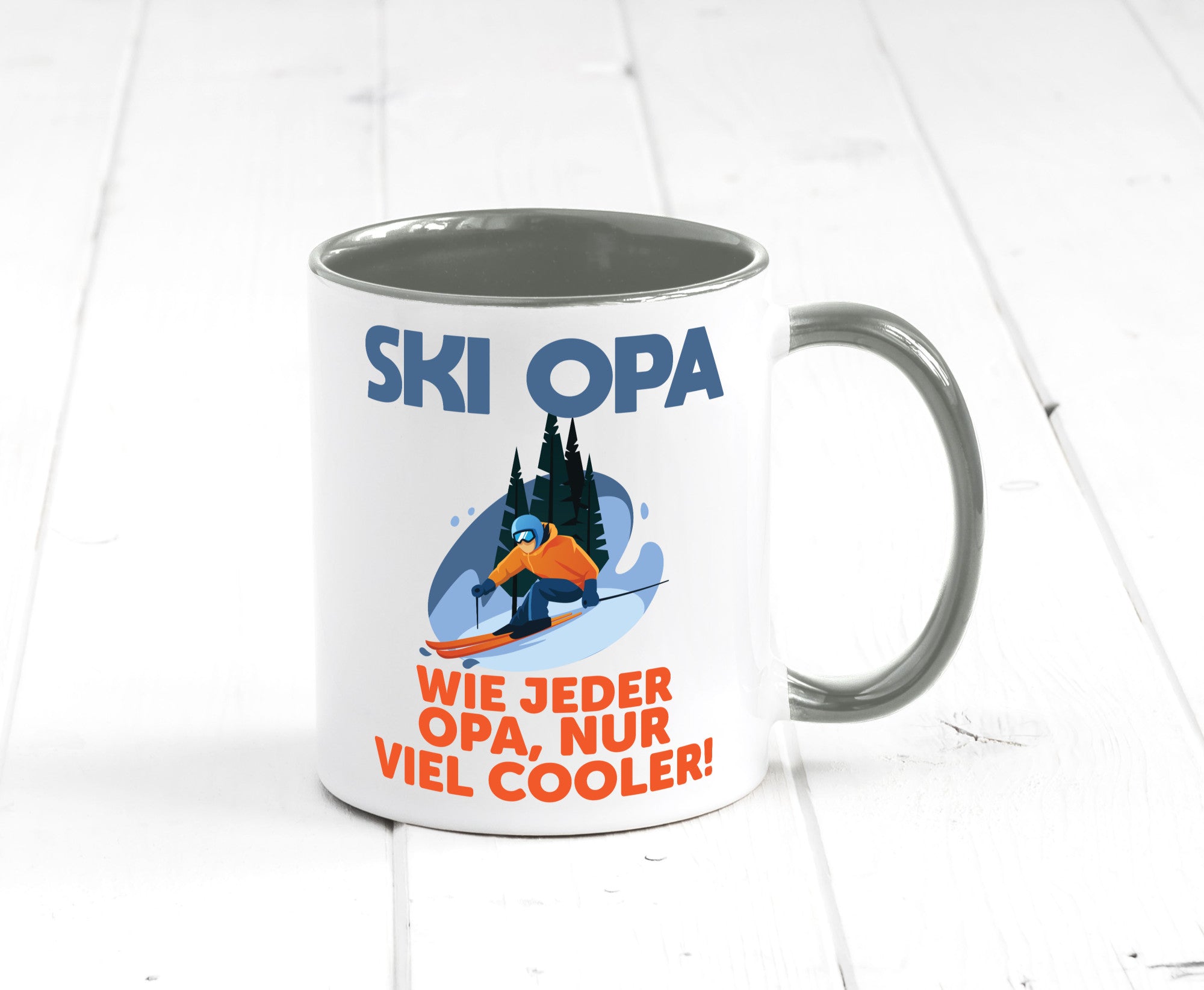 Ski Opa, normal, nur cooler | Skifahrer Bäume Schnee Geschenkidee Familie Humor