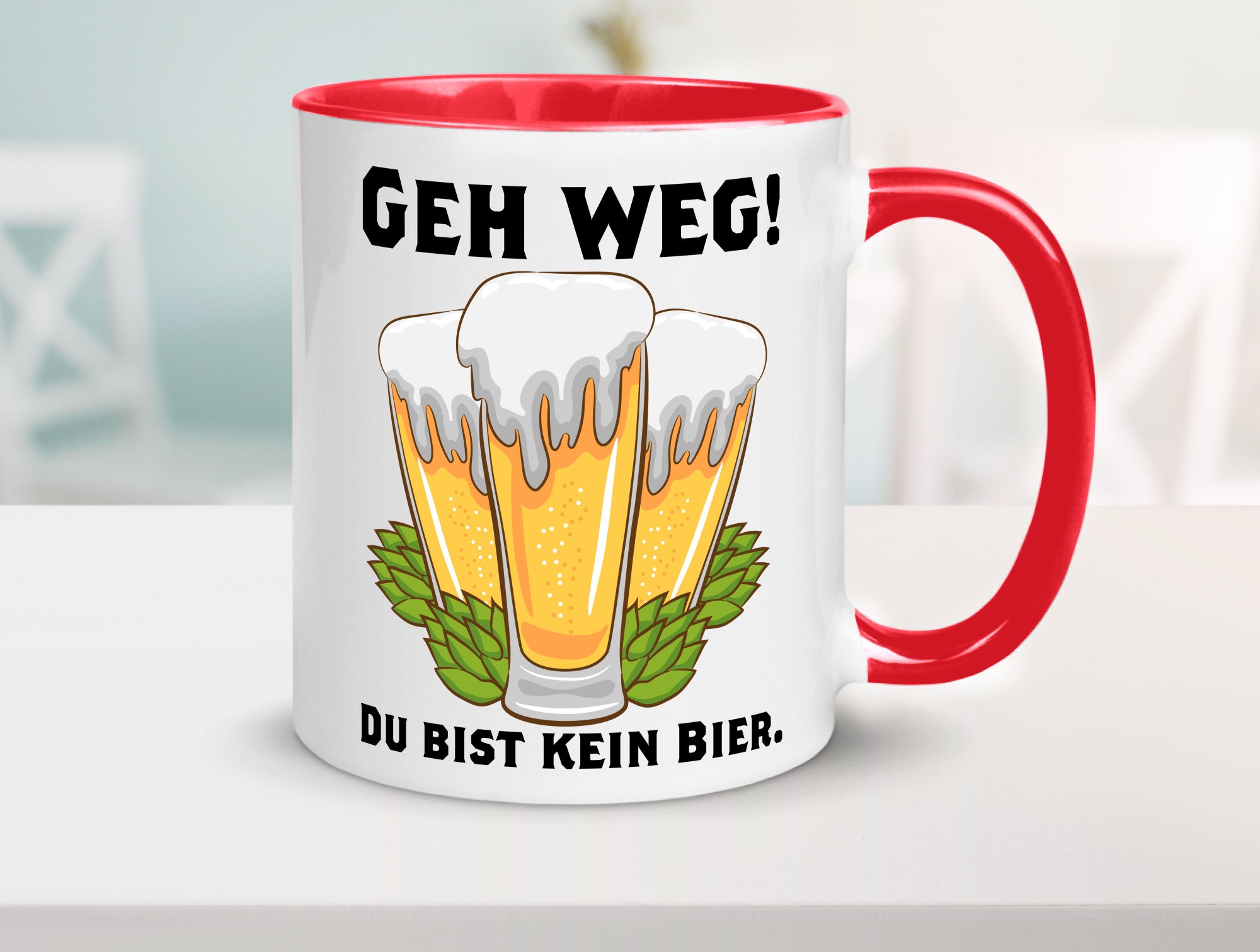 Geh weg du bist kein Bier | bierliebhaber v2 Humor Geschenkidee Tasse