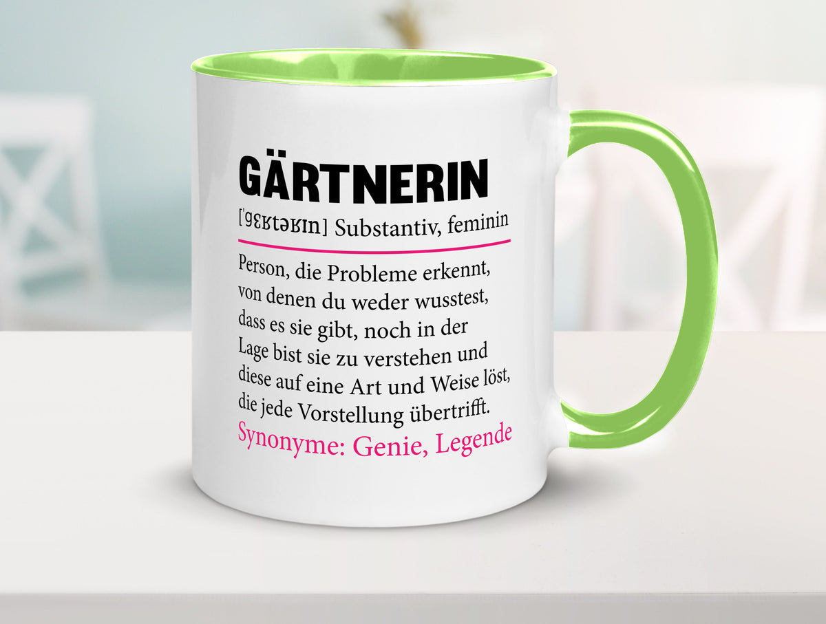 Gärtnerin | lustig Gartenbau Beruf Spruch Geschenk Arbeit Kollegen Büro Tasse
