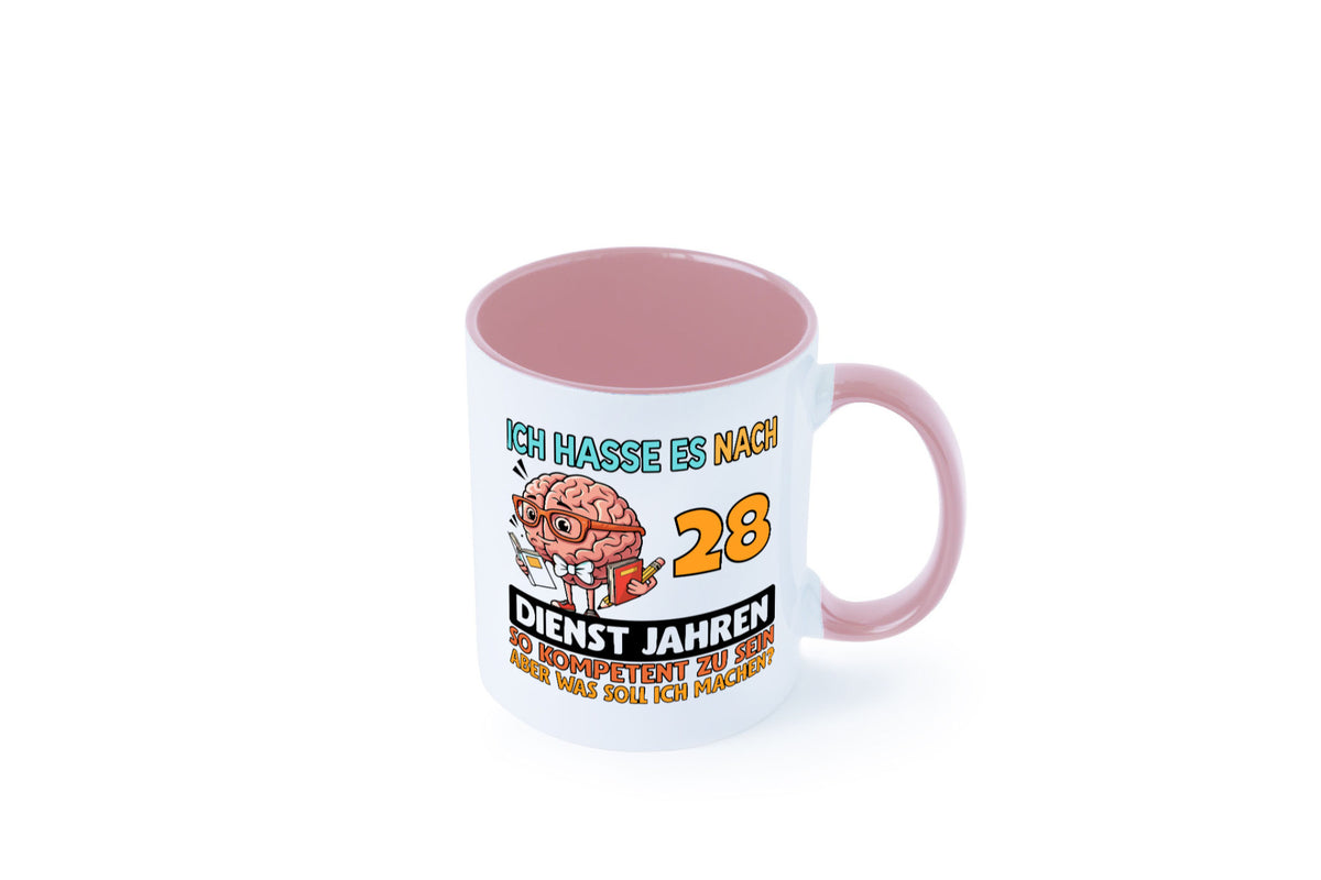28 Dienstjahre | Arbeit Kompetent Geschenkidee Kollegen Büro Humor Tasse