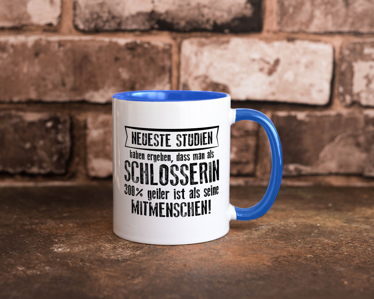 Neuste Studien: Schlosserin | Schlosserei Geschenkidee Humor Tasse