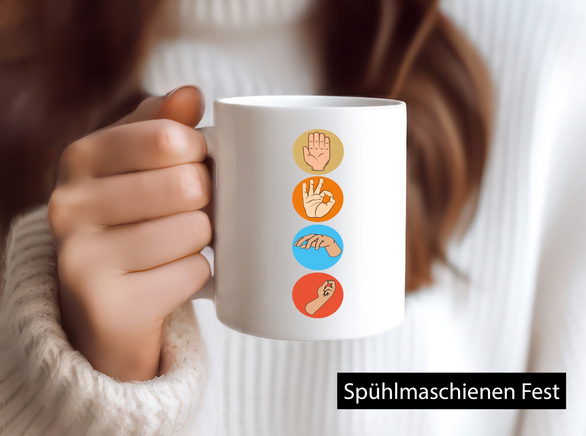 Taucher Tasse | Handzeichen Symbole Tauchen Hobby Humor Geschenkidee