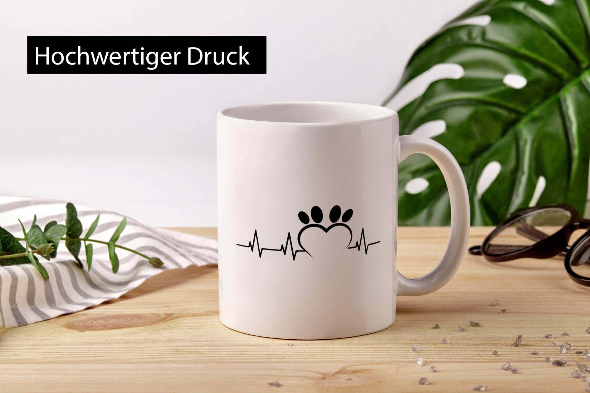 Pfoten Herzschlag | Hundepfoten Hunde Liebe Herz Geschenkidee Tierliebhaber