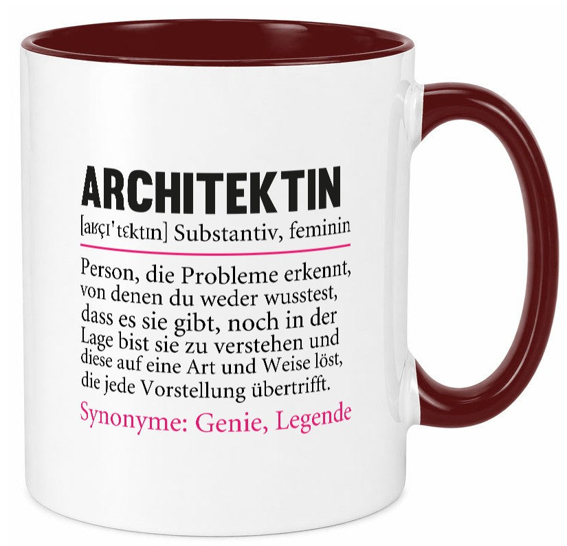 Architektin | witziger Spruch Architektur Büro Humor Arbeit Kollegen Tasse