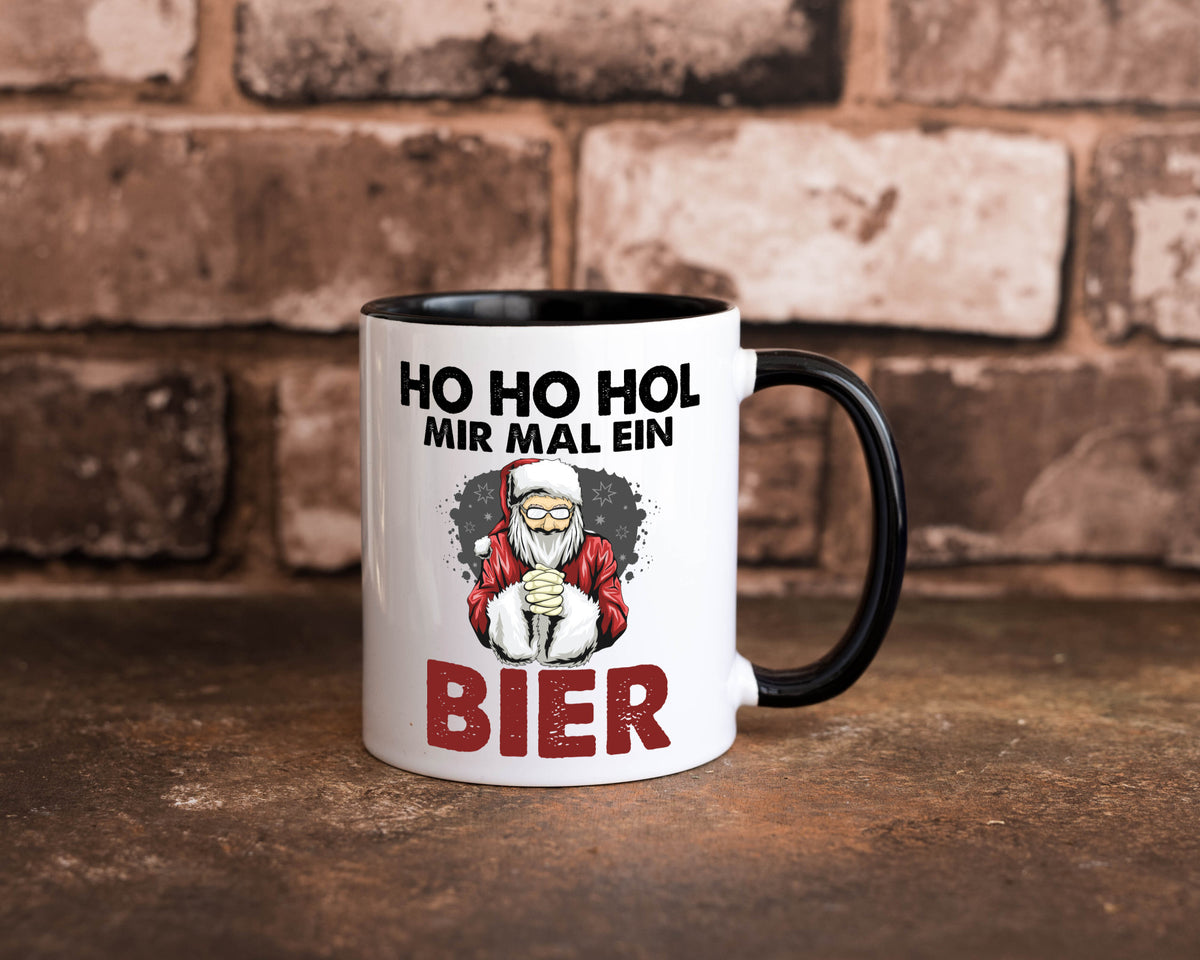 Ho Hol mir mal ein Bier | Weihnachten Geschenkidee Humor Tasse