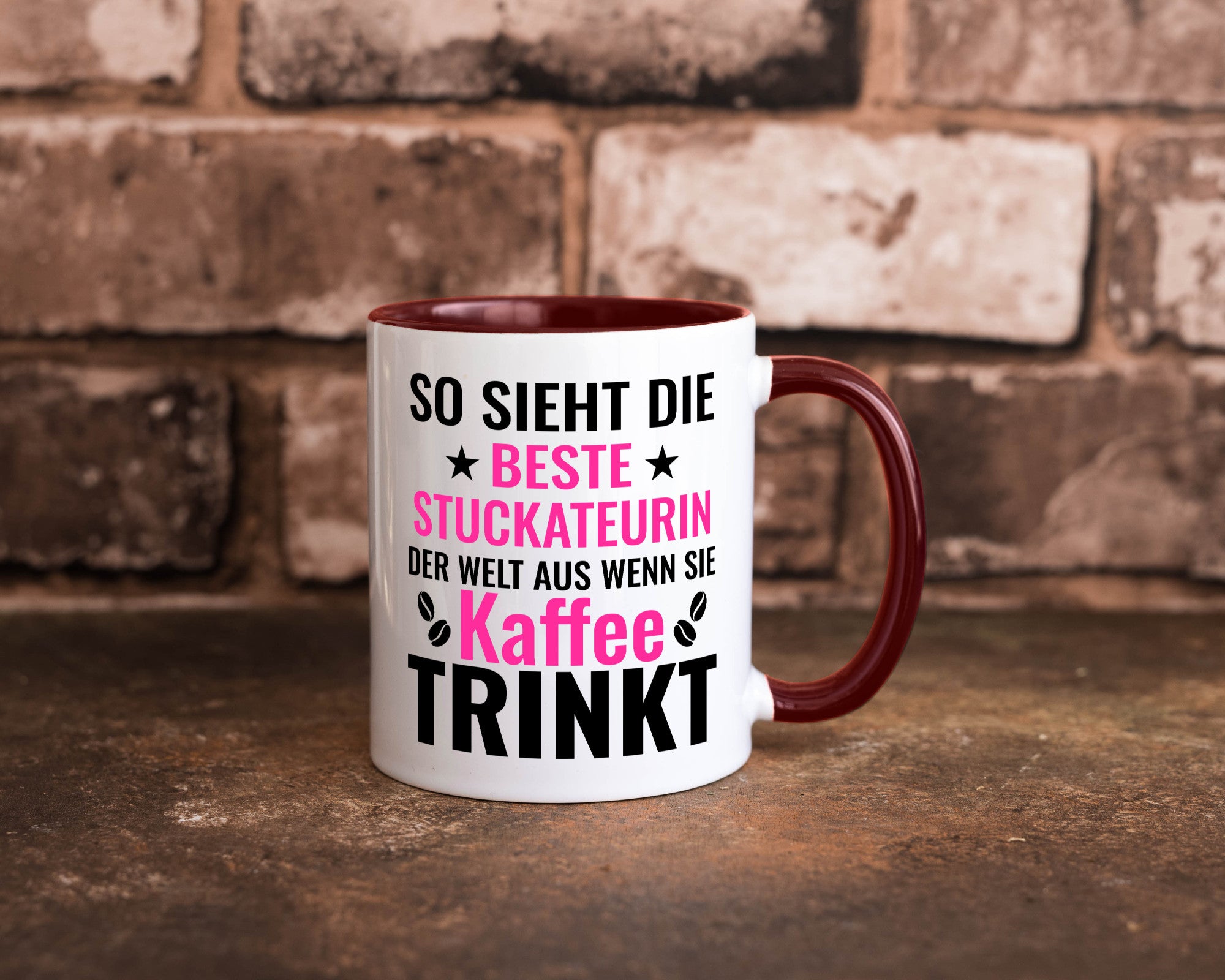 Kaffee trinkt: Stuckateurin | Innenausbau Geschenk Humor Geschenkidee lustiger