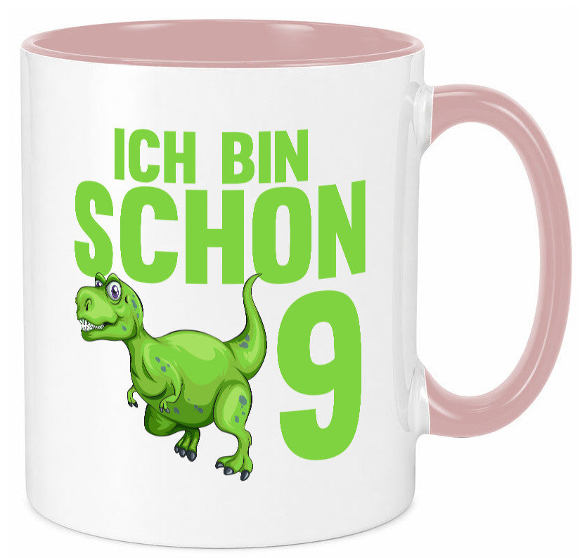 9. Geburtstag | 9 Jahre Dino Dinosaurier Geschenkidee Humor Tasse