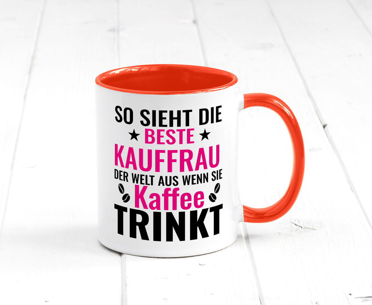 Kaffee trinkt: Kauffrau | Kauffrauen lustiger Spruch Geschenk Humor Tasse