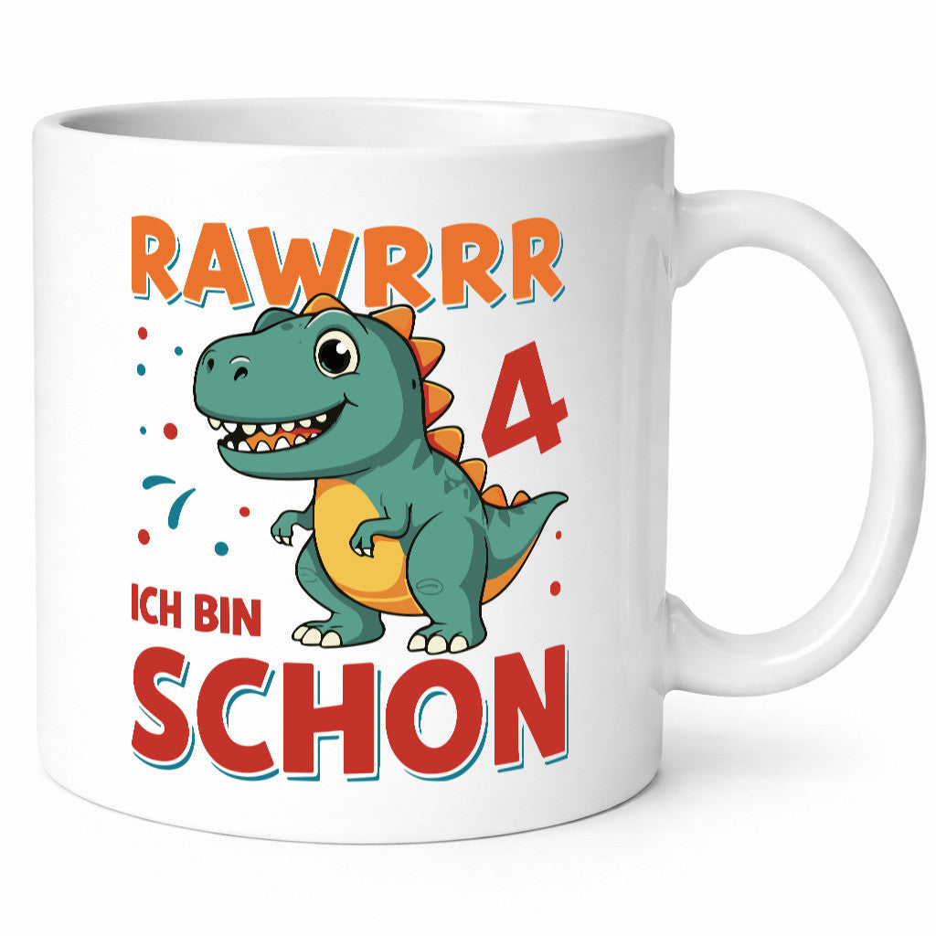 4. Geburtstag | 4 Jahre Raw ich bin schon T-Rex lustiger Spruch Geschenk