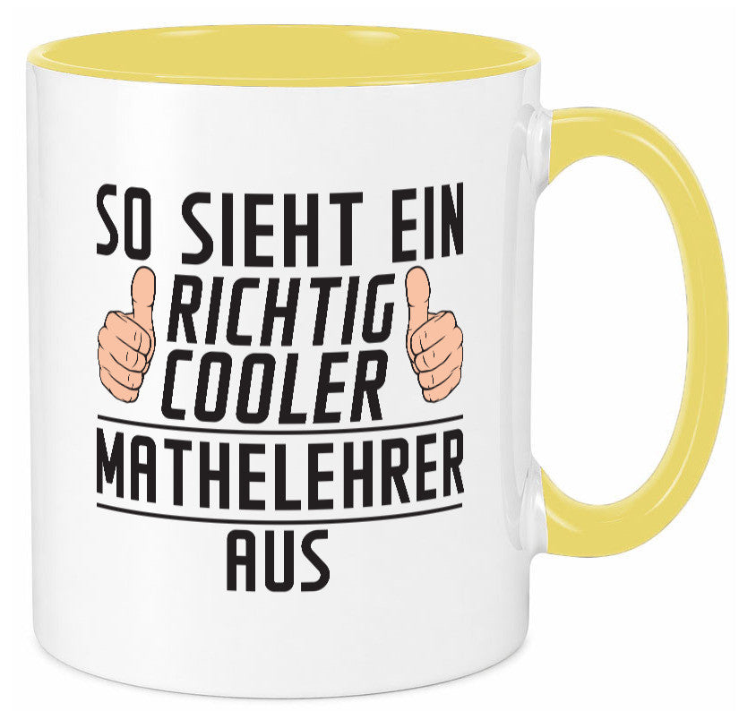 Richtig Cooler Mathelehrer | Lehrer Mathe lustig Humor Geschenkidee Geschenk Tasse