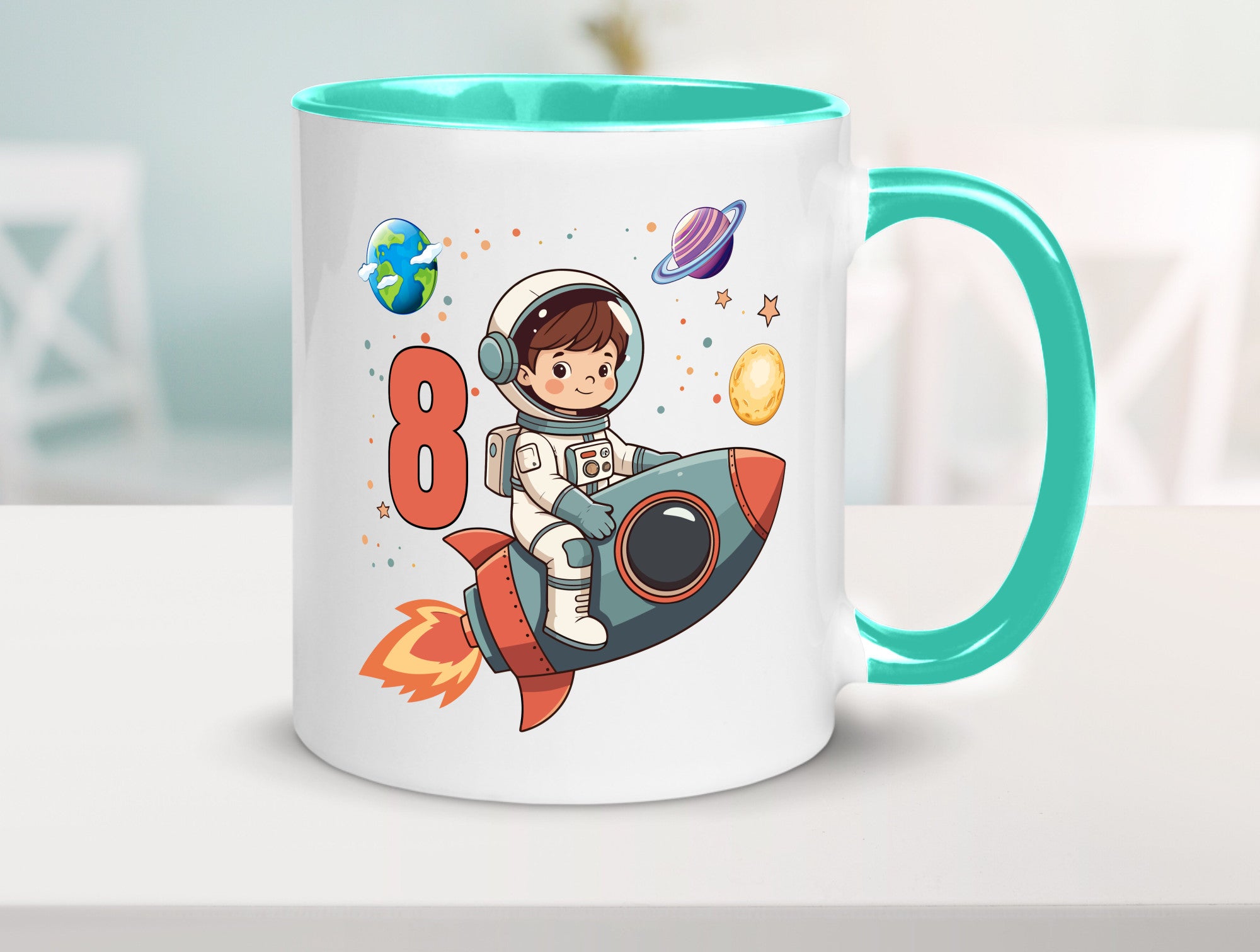8. Geburtstag | 8 Jahre Astronaut Weltraum Humor Geschenkidee Tasse