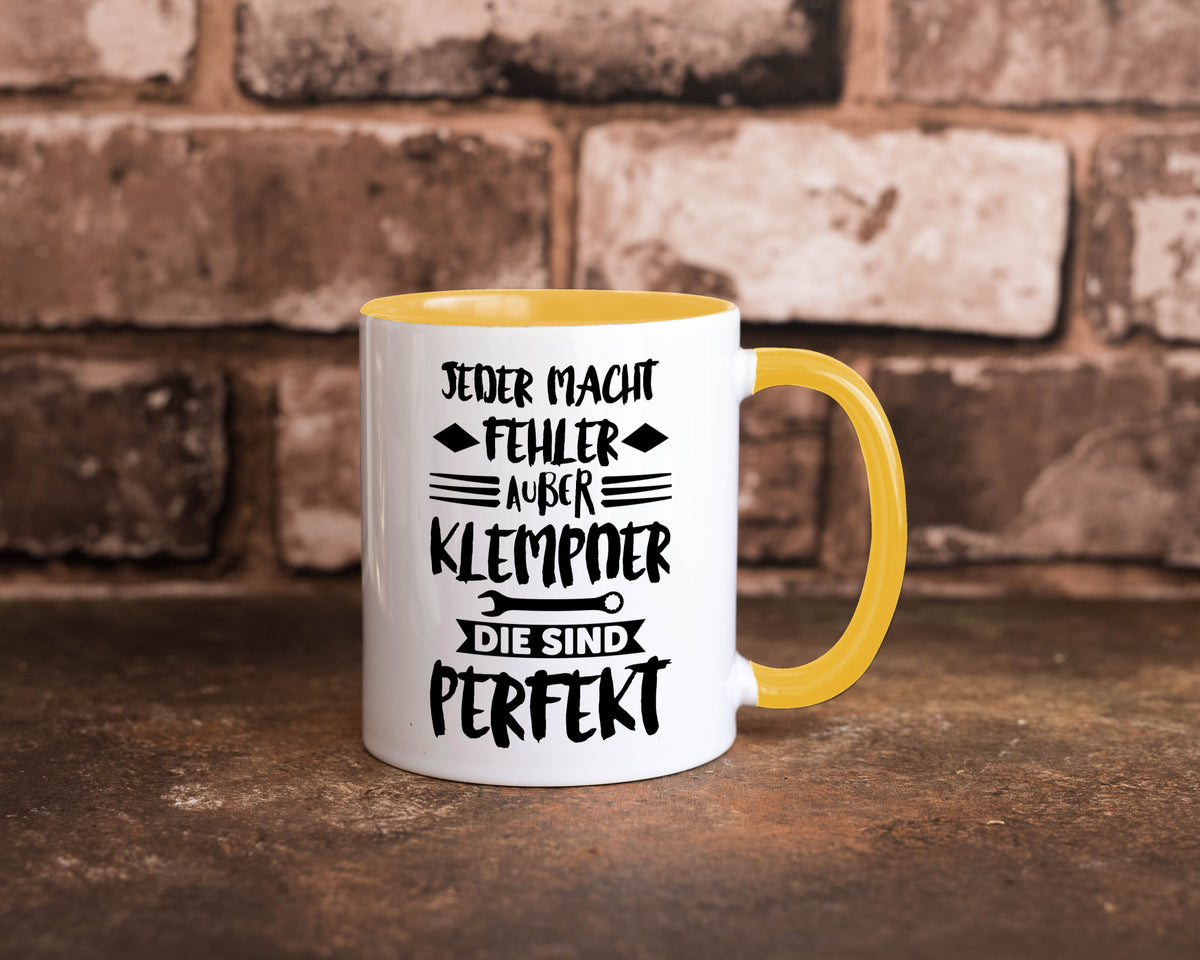 Jeder macht fehler nur Klempner sind Perfekt Humor Geschenkidee Tasse