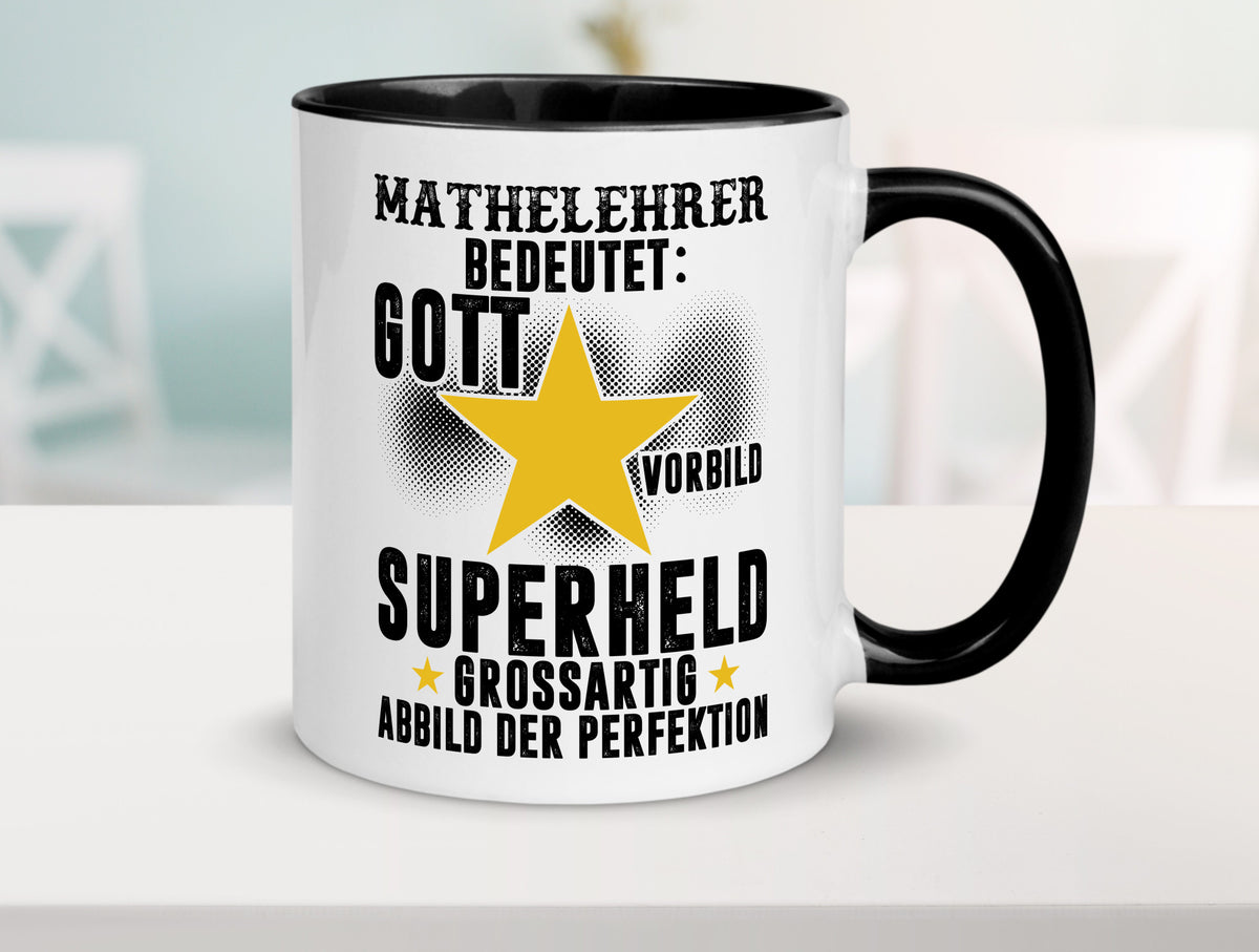 Bedeutung von Mathelehrer | Lehrer Mathe Humor Geschenkidee Tasse