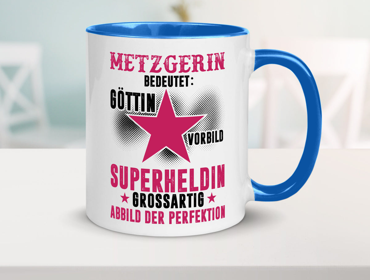 Bedeutung von Metzgerin | Fleischerin Geschenk Humor Geschenkidee lustiger Tasse