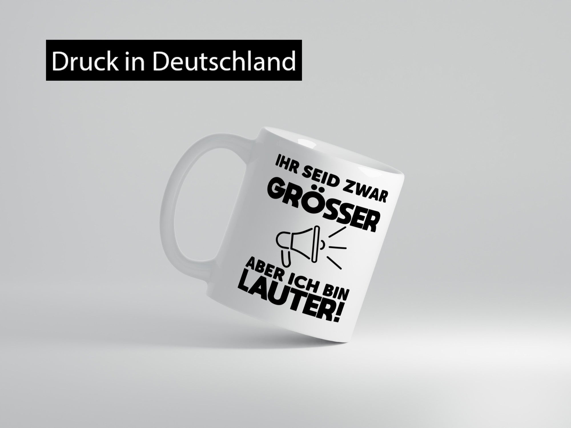 Ihr seid zwar größer aber ich bin Lauter lustiger Spruch Geschenk Humor