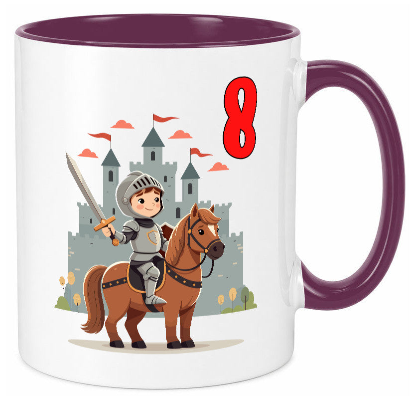 8. Geburtstag | 8 Jahre Ritter Junge Schloss Geschenk Geschenkidee lustiger Tasse