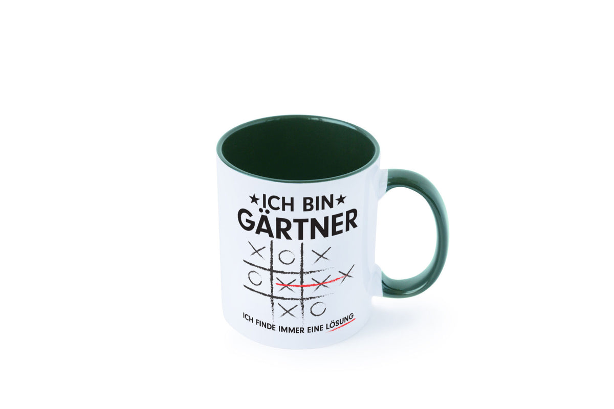 Lösung finden: Gärtner | Gartenbau v2 Geschenk Humor Geschenkidee lustiger Tasse