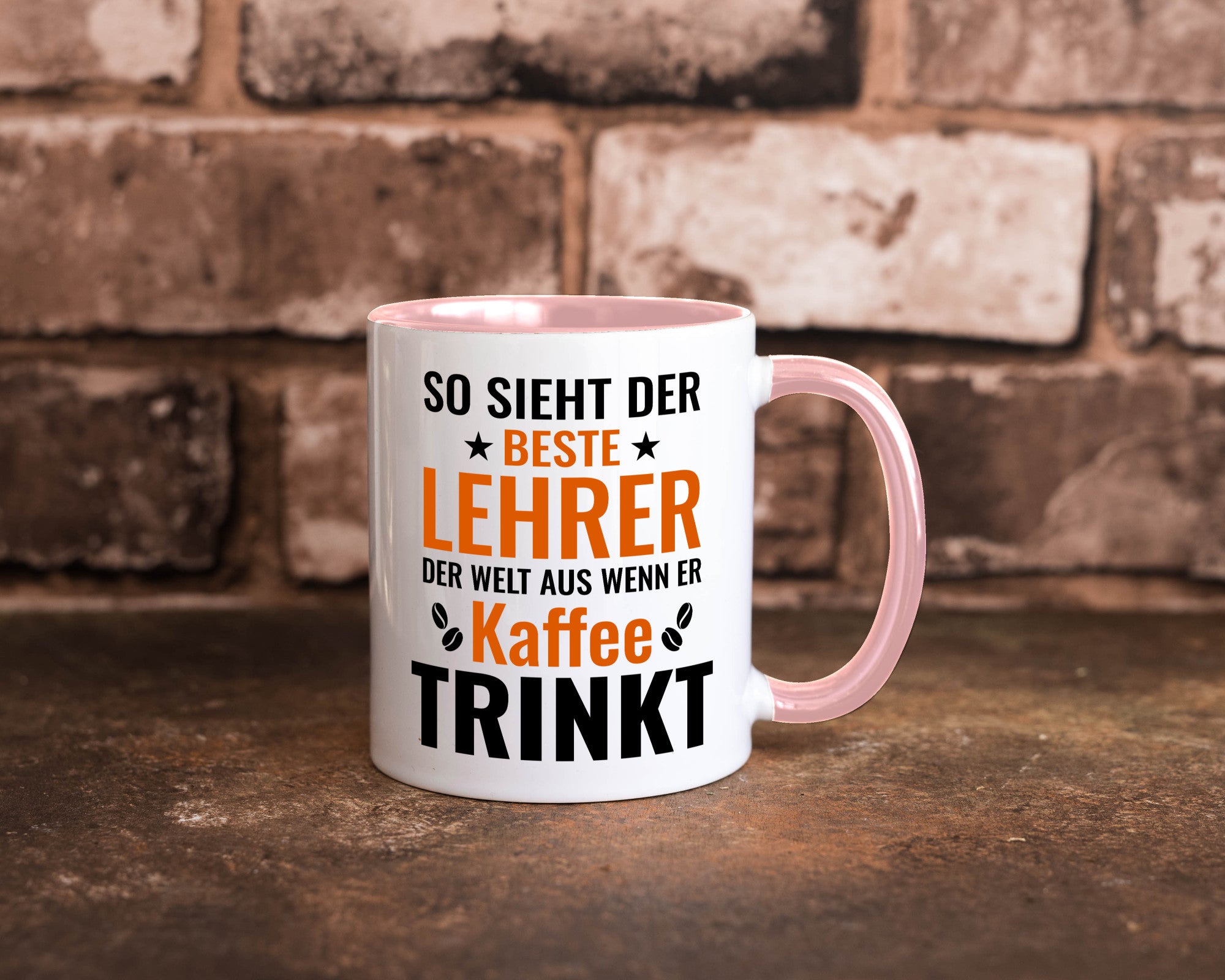 Kaffee trinkt: Lehrer | Schule Beruf Schüler Geschenk Arbeit Kollegen Büro