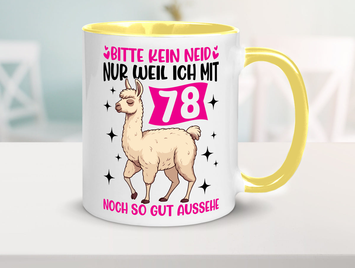 78. Geburtstag | 78 Jahre Lama gut aussehen Geschenk Geschenkidee lustiger Tasse