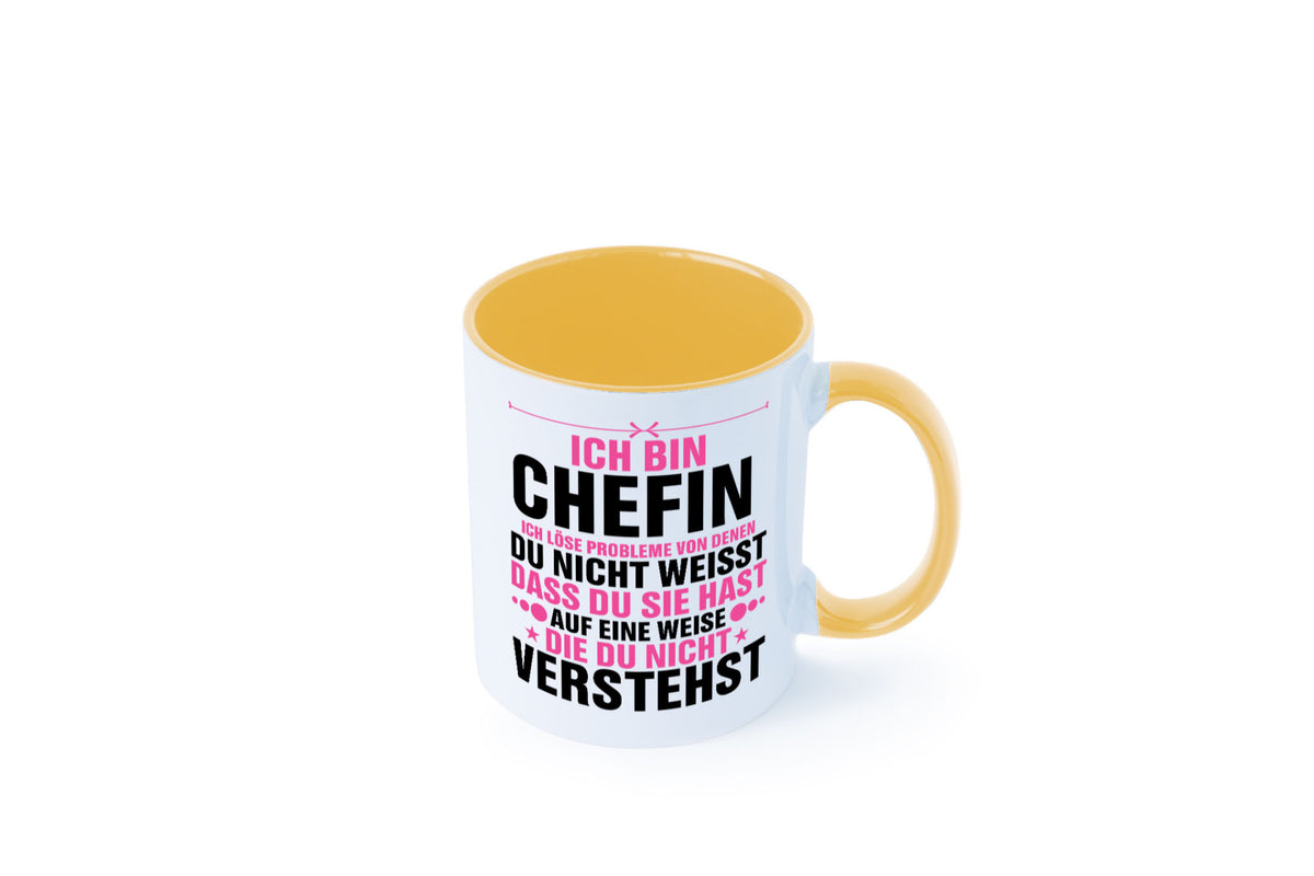Löse Probleme: Chefin | Führungskraft Vorgesetzte lustiger Spruch Geschenk Tasse
